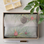 Papier Mousseline Pins et fleurs Découpage de Noël (Cadeau)