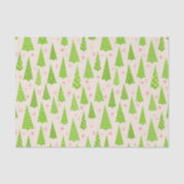 Papier Mousseline Pins verts (Recto)