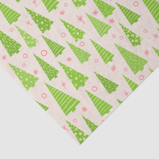 Papier Mousseline Pins verts (Détail)