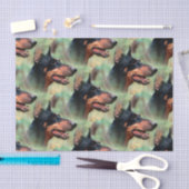 Papier Mousseline Pinscher de dobermann dans les bois (Artisanat)