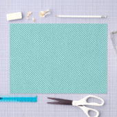 Papier Mousseline Pinstripes diagonales - aqua et marine (Artisanat)