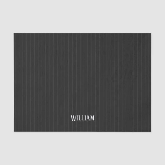 Papier Mousseline Pinstripes noires (Recto)