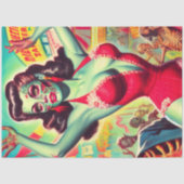 Papier Mousseline Pinup d'horreur Zombie (Recto)