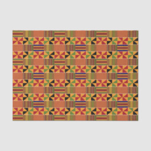 Papier Mousseline Pinwheel traditionnelle africaine Kente K70