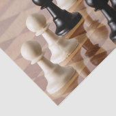 Papier Mousseline Pions sur le tableau d'échecs (Détail)