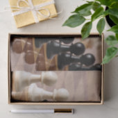 Papier Mousseline Pions sur le tableau d'échecs (Cadeau)