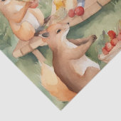 Papier Mousseline Pique-nique d'aquarelle avec le découpage Woodland (Détail)