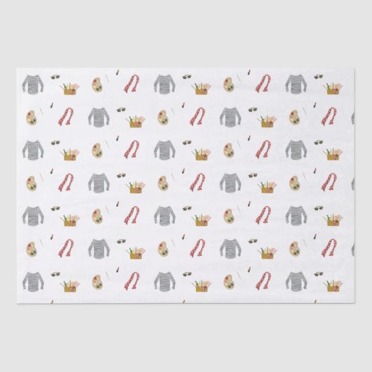 Papier Mousseline Pique-nique d'artiste français dans le parc (Recto)