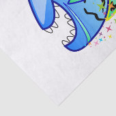 Papier Mousseline Piranha tropical bleu avec des étoiles (Détail)