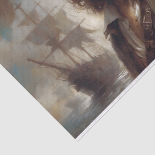 Papier Mousseline Pirate capitaine Raven Découpage (Détail)