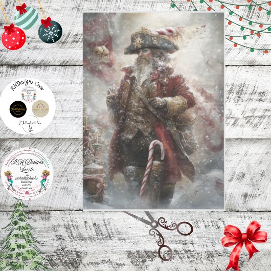 Papier Mousseline Pirate de vapeur du Père Noël