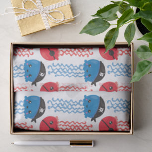 Papier Mousseline Pirate Jellyfish, Motif de méduses, Sea Animaux