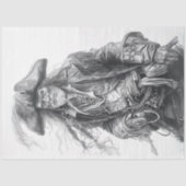 Papier Mousseline Pirate noir blanc découpage (Recto)