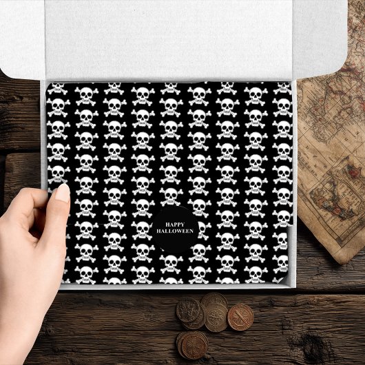 Papier Mousseline Pirate Skull and Crossbones Halloween