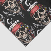Papier Mousseline Pirate Skuls Nautiques (Détail)
