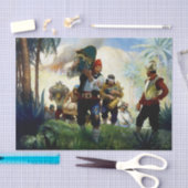 Papier Mousseline "Pirates et pillage" par NC Wyeth (Artisanat)