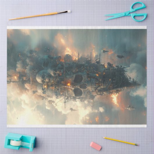 Papier Mousseline Pirates Skew Ship Déroupage (Artisanat)