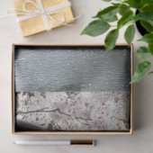 Papier Mousseline Piscine paisible Decoupage Waterfall Pink Tree (Cadeau)