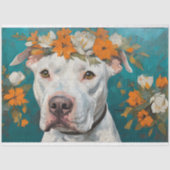 Papier Mousseline Pit Bull Blanc Decoupage (Recto)