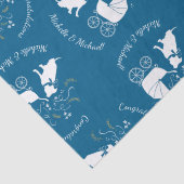 Papier Mousseline Pit Bull Chien Baby shower Blue Boy Pitbull (Détail)