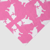 Papier Mousseline Pit Bull Chien Baby shower rose fille Pitbull (Détail)