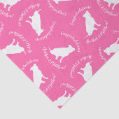 Papier Mousseline Pit Bull Chien Baby shower rose fille Pitbull (Détail)