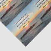 PAPIER MOUSSELINE PITTORESQUE MATTHEW 11"28 SCRIPTURE VERSE (Détail)