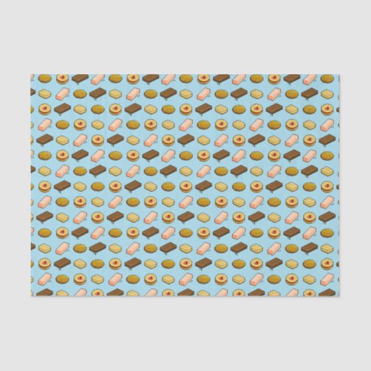 Papier Mousseline Pixel Art savoureux Cookie Biscuit Motif (Recto)