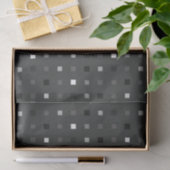Papier Mousseline Pixel en gris noir Motif sans couture (Cadeau)