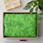 Papier Mousseline Pixels de jeu vert | Anniversaire (Cadeau)