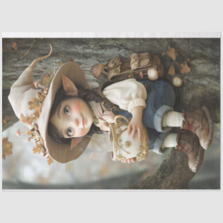 Papier Mousseline Pixie Casquette beige papier de tissus