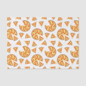 Papier Mousseline Pizza et tranches de cool motif sur blanc (Recto)