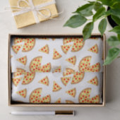 Papier Mousseline Pizza et tranches de cool motif sur blanc (Cadeau)