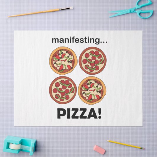 Papier Mousseline Pizza pepperoni manifeste (Artisanat)