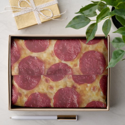 Papier Mousseline pizza pepperonis (Cadeau)