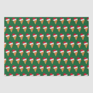 Papier Mousseline Pizzas de Noël mignonnes en Santa Hats Vert