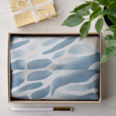 Papier Mousseline Plage Abstraite à la crème bleue (Cadeau)