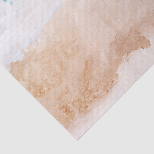 Papier Mousseline Plage Abstraite aquarelle (Détail)