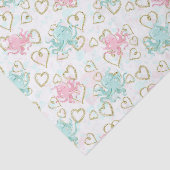 Papier Mousseline Plage amour pieuvre tissu motif (Détail)