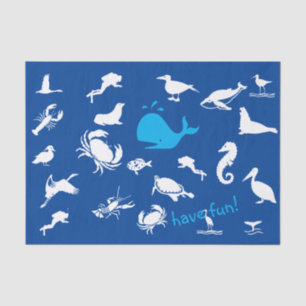 Papier Mousseline Plage amusant  