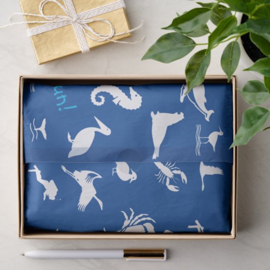 Papier Mousseline Plage amusant (Cadeau)