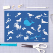 Papier Mousseline Plage amusant   (Artisanat)