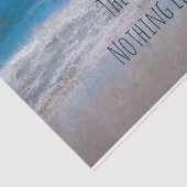 Papier Mousseline Plage Bleu Blanc Tropical Ocean Waves Coastal (Détail)