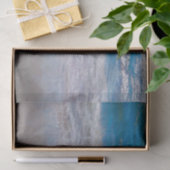 Papier Mousseline Plage Bleu Blanc Tropical Ocean Waves Coastal (Cadeau)