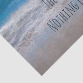 Papier Mousseline Plage Bleu Blanc Tropical Ocean Waves Coastal (Détail)