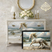 Papier Mousseline Plage Cheval Blanc Découpage