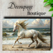 Papier Mousseline Plage Cheval Blanc Découpage