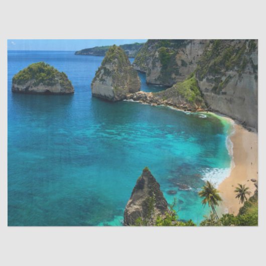 Papier Mousseline Plage côtière de Tropical Island Paradise Beach (Recto)