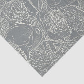 Papier Mousseline Plage côtière Découpage blanc de la mer gris (Détail)