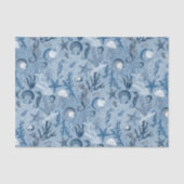 Papier Mousseline Plage côtière Découpage Océan bleu (Recto)